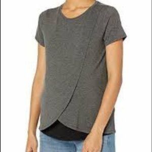 Nursing Gray XL Scoop Neck Shirt, NWT